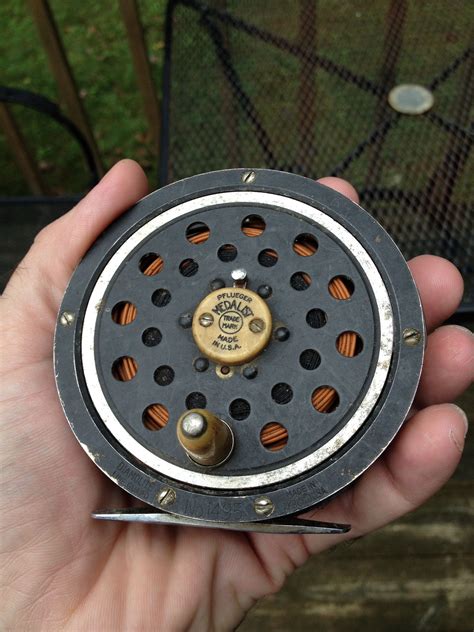 00 NICE ITEM FOR THE COLLECTOR, would look great framed next to your collection some slight water marks along the top of page original 1951 document about 8\" by 11\", good condition for age This is not a reprint or copy. . Vintage pflueger fly reels